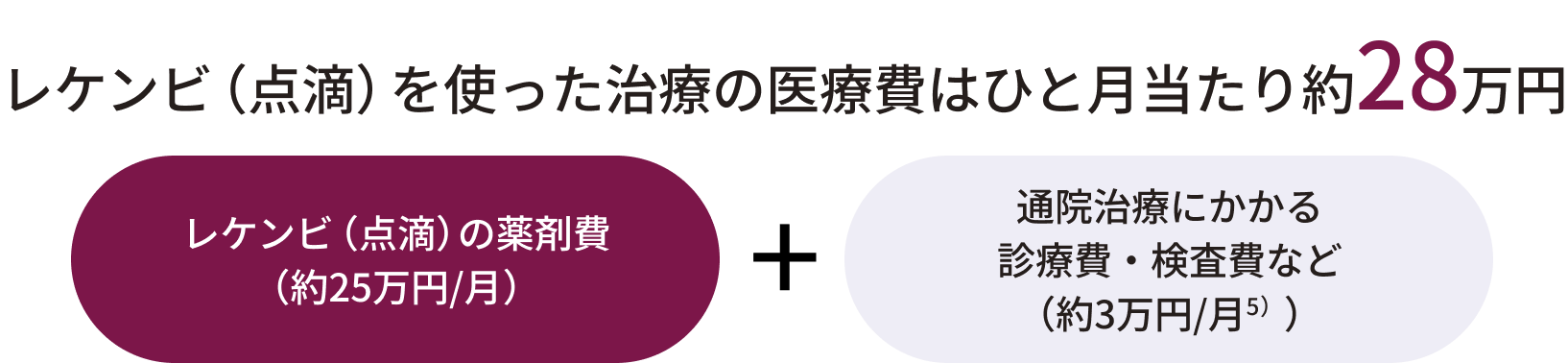 レケンビを使った治療の医療費はひと月当たり約28万円